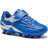 LIGVIV Soccer Cleats for Toddlers, Laceless Football Shoes, Outdoor Firm Ground, Little Kids & Big Kids