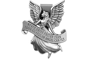 Aleiport Guardian Angel Car Visor Clip, St. Christopher Medal for Car, Car Accessories Car Safety Gifts for New Drivers Teens Boys Parent Family Friends, New Car Gifts