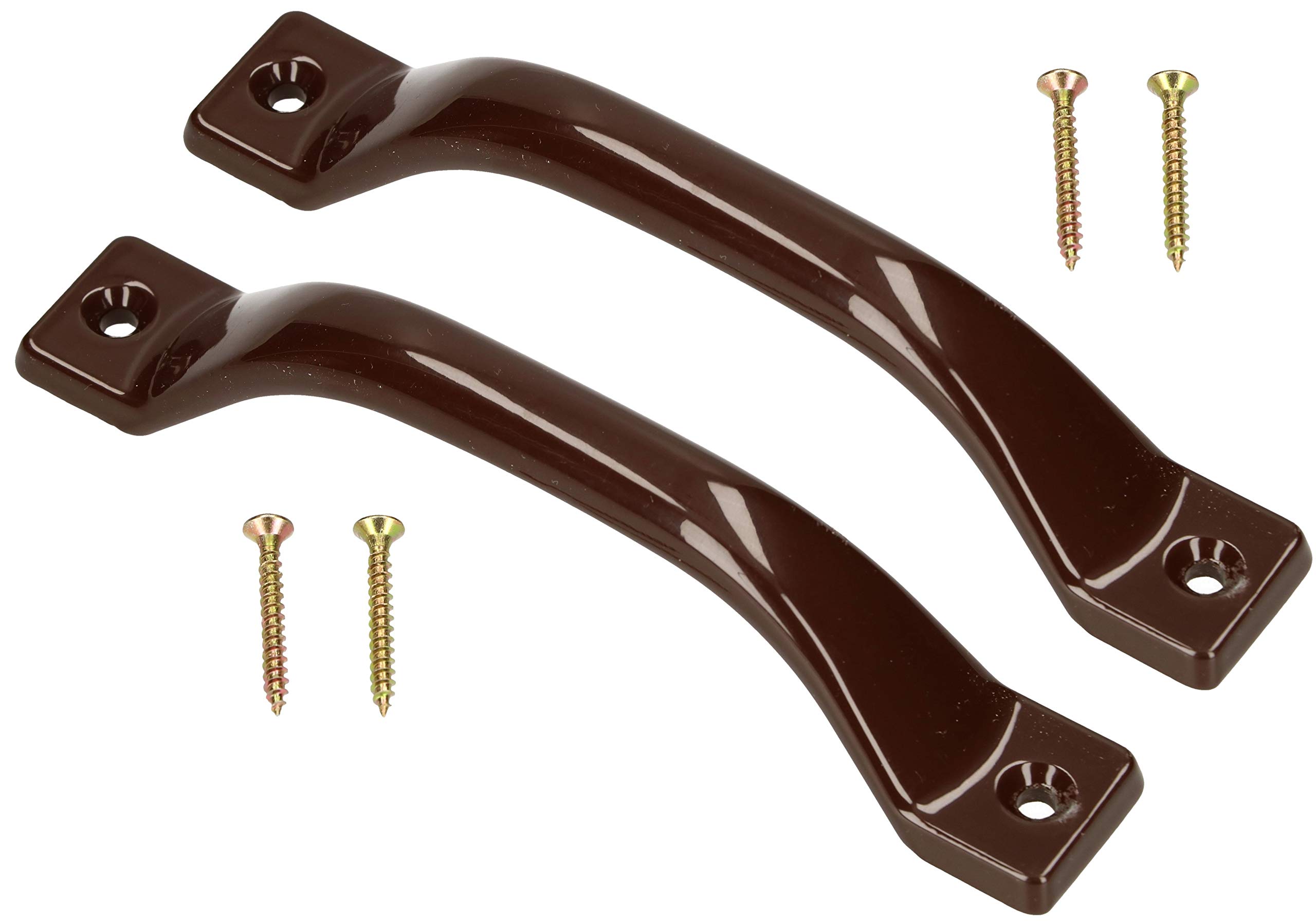 KOTARBAU® Set of 2 furniture handles, 140 mm, brown, kitchen handle, cabinet handle, drawer handle, shop handle, bow handle, door handle for drawers, doors