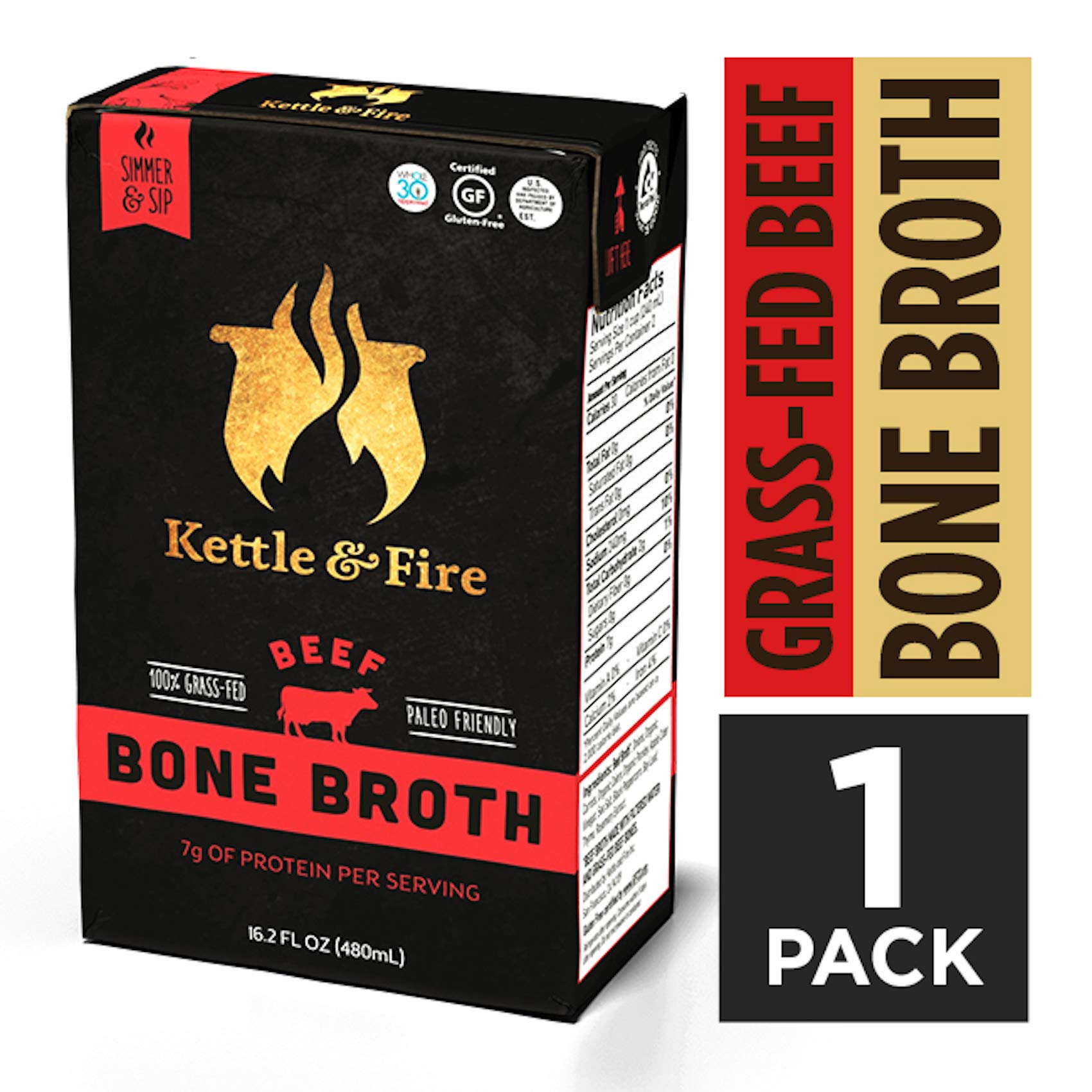 Beef Bone Broth Soup by Kettle and Fire, 1 Pack Buy Online in UAE