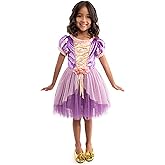 Little Adventures Rapunzel Princess Party Dress - Machine Washable Child Pretend Play Costume Outfit with No Glitter