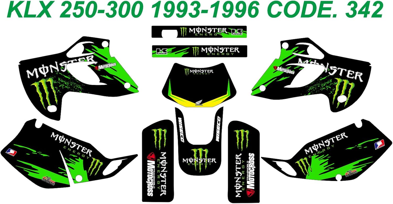 342 KAWASAKI KLX 250300 19931996 DECALS STICKERS GRAPHICS
