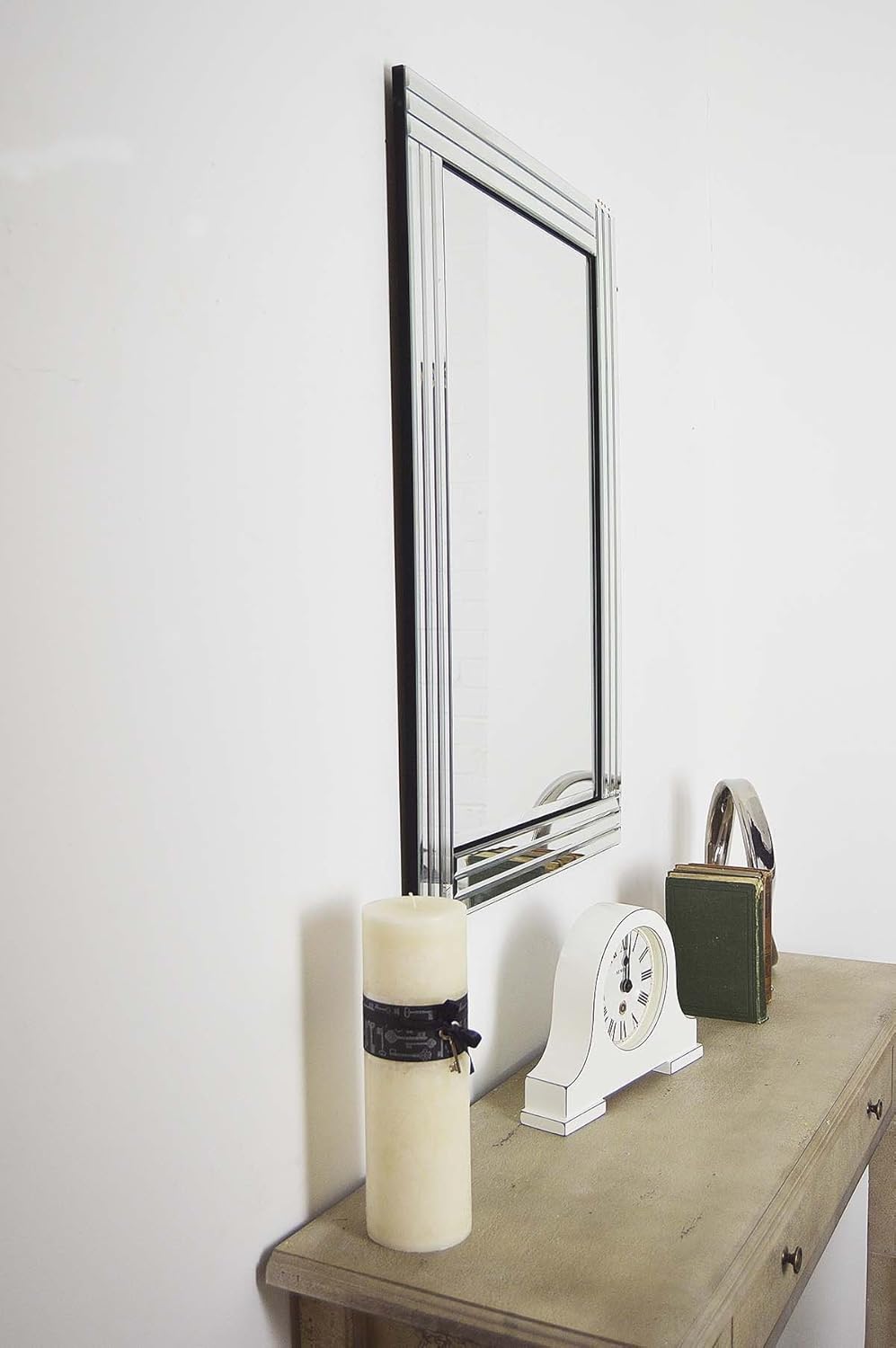 MirrorOutlet Modern Silver Bevelled Triple Edge Venetian Mirror 1Ft11 X 2Ft11 60cm X 90cm, 61x51,YC025, 90cm X 60cm - Image 5