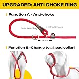 Fida Slip Lead for Dogs 1.8m Reflective Rope Leash Red view 3
