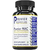 Premier Research Labs Premier NAC - NAC Supplement N-Acetyl Cysteine, N-Acetyl-L-Cysteine, Liver & Immune Support, 300mg NAC Per Capsule - 60 Vegetarian Capsules