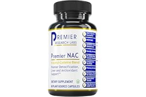 Premier Research Labs Premier NAC - NAC Supplement N-Acetyl Cysteine, N-Acetyl-L-Cysteine, Liver & Immune Support, 300mg NAC Per Capsule - 60 Vegetarian Capsules