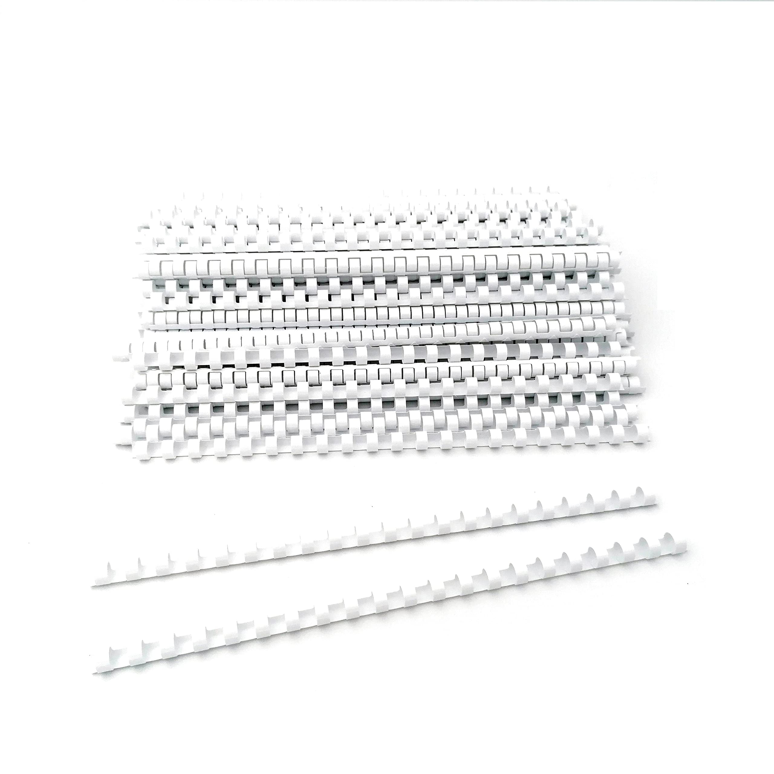 Plastic Spiral Binding Backs, 21 Rings Diameter 10 mm, Size A4, Capacity 41-55 Sheets, White, Pack of 100