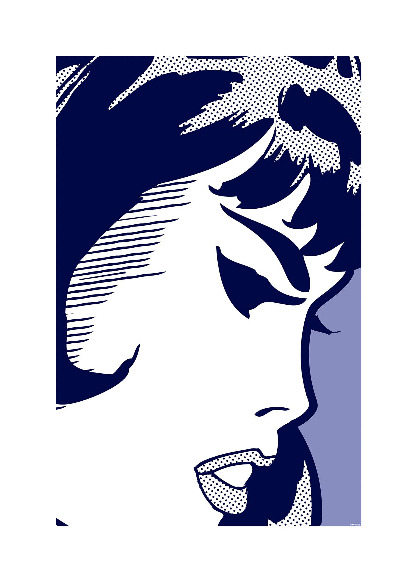 Komar Wall Picture - Agent Black Widow - Size: 50 x 70 cm - Marvel/Children's Room/Wall Design