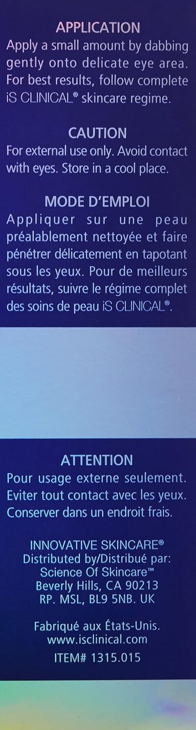 iS CLINICAL Youth Eye Complex, 0.5 Oz: Premium Beauty