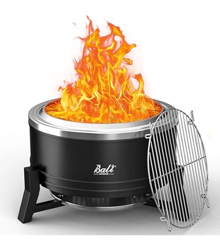 Fogcroll 19'' Smokeless Fire Pit Portable Outdoor Bonfire Pit