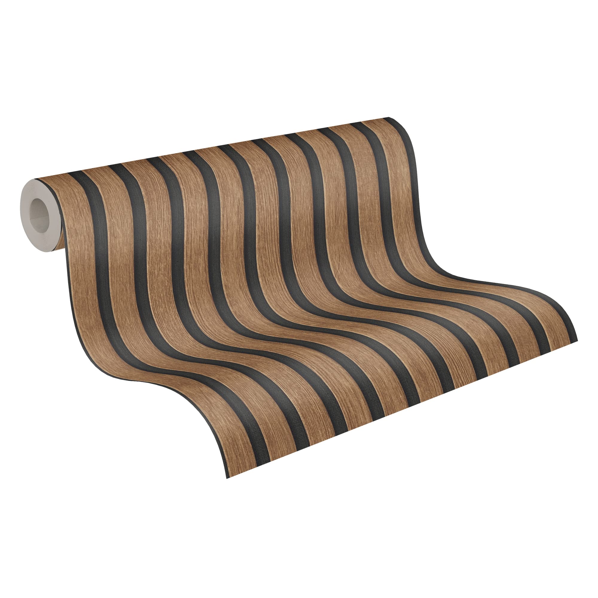 A.S. Création PintWalls II 391098-3D Non-Woven Wallpaper Wooden Panels Scandinavian Brown Black Wood Look 10.05 m x 0.53 Made in Germany — image 1