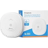 Heiman Smoke Detector 10-Year Sealed Battery, Photoelectric Smoke Alarm | UL 217 10th Certified, LED Status Lights/85 dB Alarm/Test Silence Button, Fire Alarm for Home Hotel Rental Apartment, 1-Pack