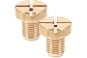 NUOBESTY 2pcs Copper Coolant Air Bleeder Valve Screws with Rubber Gaskets, Radiator Expansion Tank Bleed Screws Compatible wi