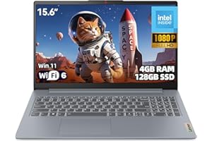Lenovo IdeaPad Slim 3i, 15.6" Laptop for Students, Intel N100, 4GB RAM, 128GB SSD, SD Card Reader, Wi-Fi 6, Rapid Charge, Win