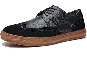 ARKBIRD Mens Casual Oxfords Leather Sneaker Shoe for Men Wingtip Toe Dressy Style
