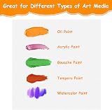 Koncci Canvas for Painting 20x20 cm 12 Pack Acid-Free Cotton Canvas Board view 6