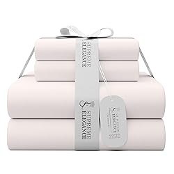 SUPREME ELEGANCE Light Pink Full Size Bed Sheets