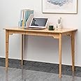 ALEEIK Computer Desk, Natural Bamboo Study Student Writing Desk With 2 Drawers And Storage Shelves Modern Simple Style Desk For Home Office(31 Inch, Natural - View #3