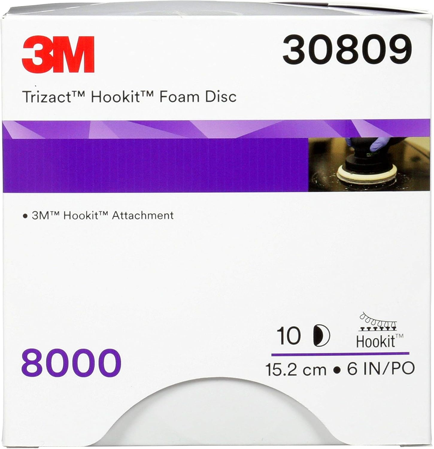 Amazon Com Trizact 3m Hookit Foam Disc 6 In 8000 Grade Automotive