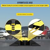 VEVOR 3 Pack 2 Channel Rubber Speed Bump Cable Protector Ramp 11000lbs per Axle view 6