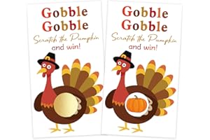 SERELIY Thanksgiving Scratch Off Cards, Find The Pumpkin to Win, Fun Thanksgiving Games for Family Party, Family Activities, Friendsgiving, Fall Holiday Games