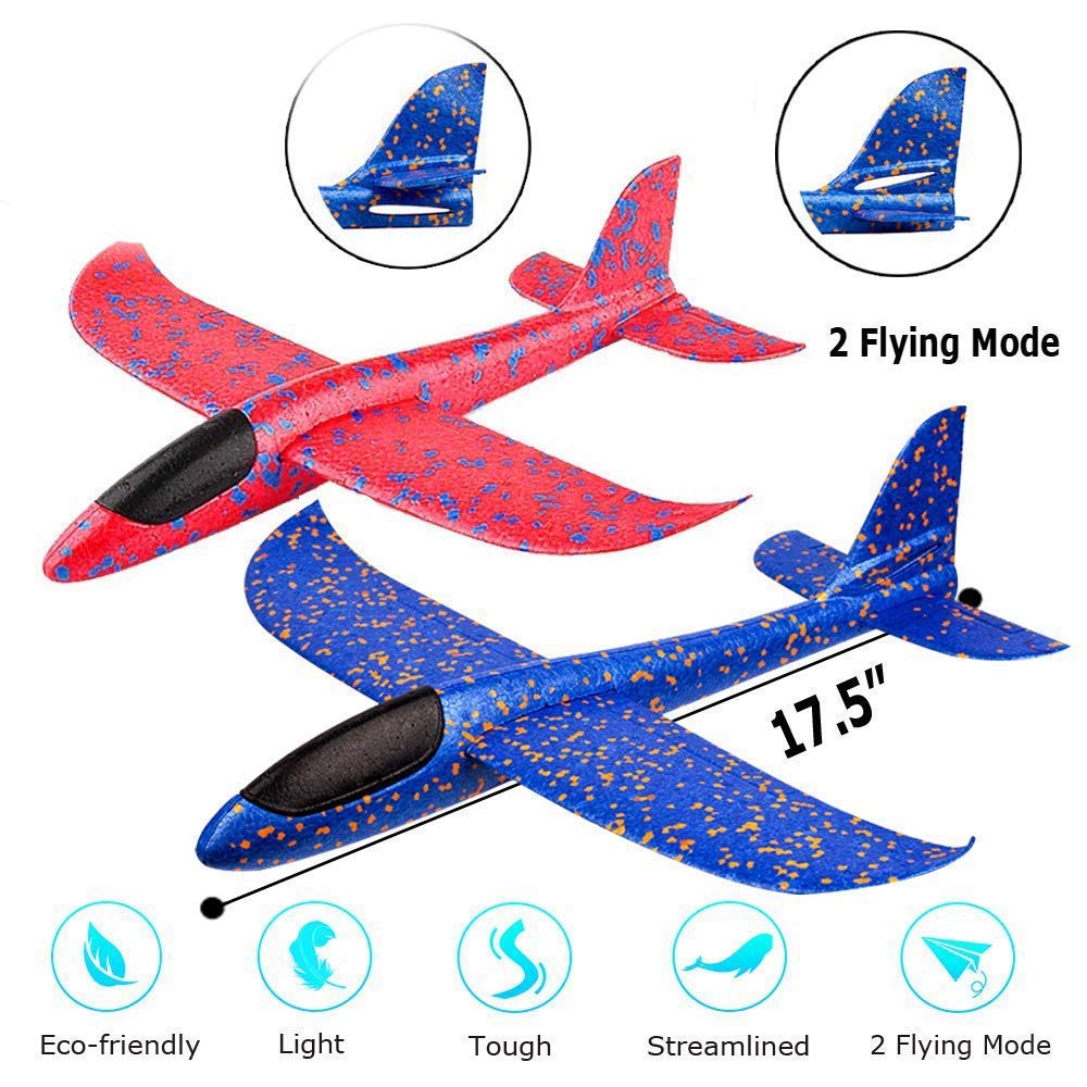 Buy Effy Shoppy Pack of 2 Manual Throwing Glider Airplanes 17.5 inches