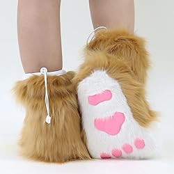 HAOAN Plush Faux Fur Bunny Costume Rabbit Masks Paw