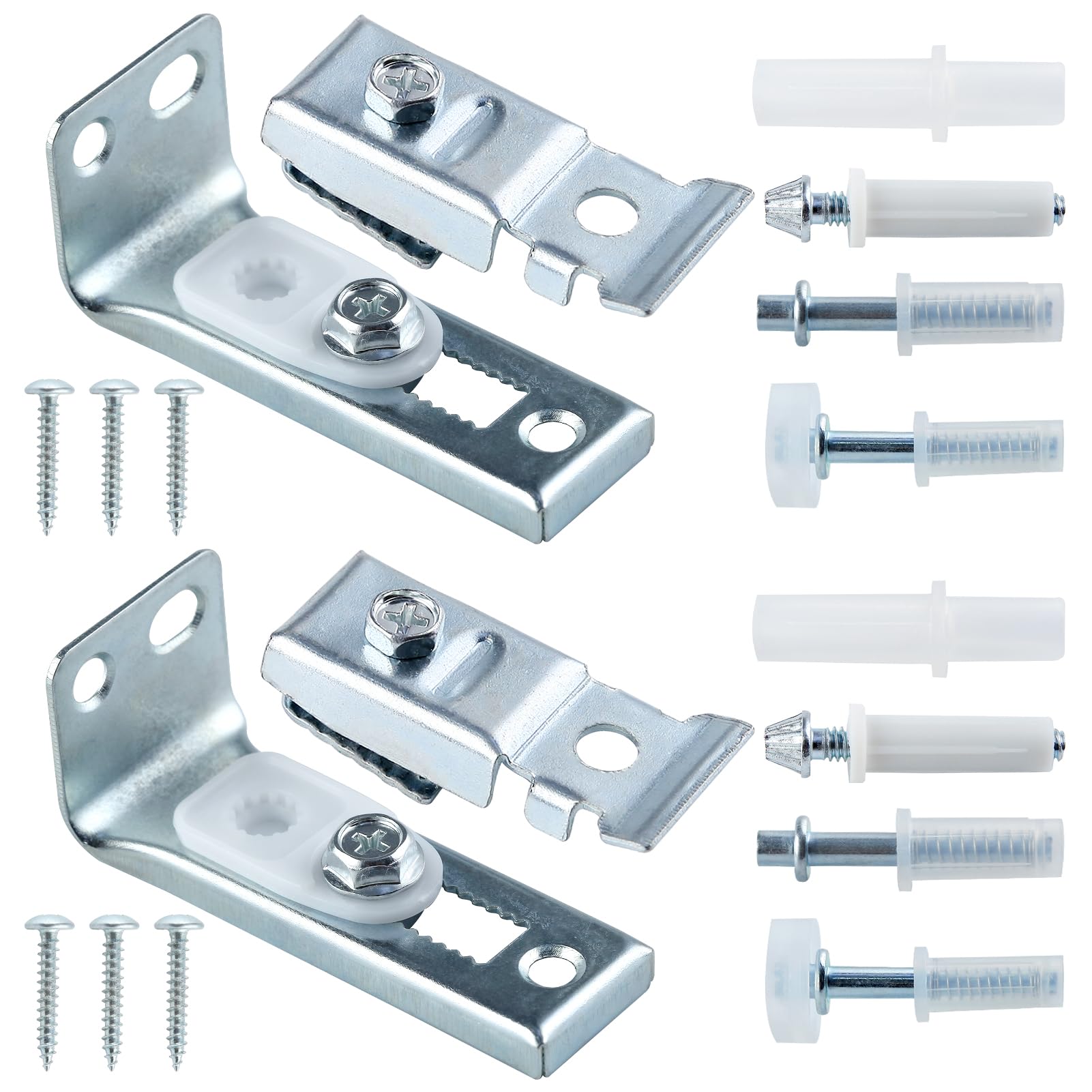 LEONTOOL Bifold Door Hardware Kit 2 Pack Bi-fold Sliding Closet Door Hardware Kit Includes Top and Bottom Brackets, Top and Bottom Pivots and Guide Wheel, Accordion Barn Folding Door Hardware Kit