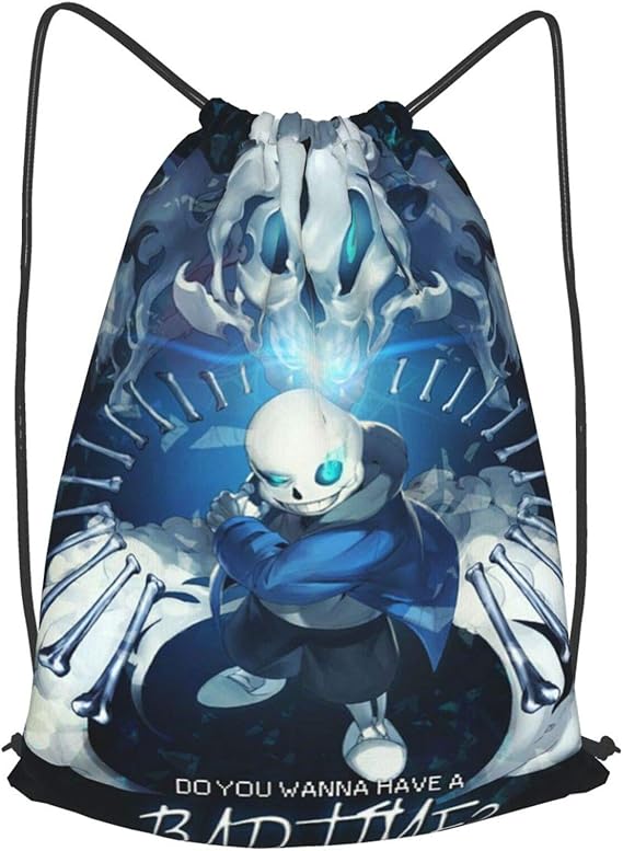 Amazon Co Jp アンダーテール サンズ Undertale Sans ドローストリングバックパック軽量防水ジムバッグユニセックスバックパック 服 ファッション小物