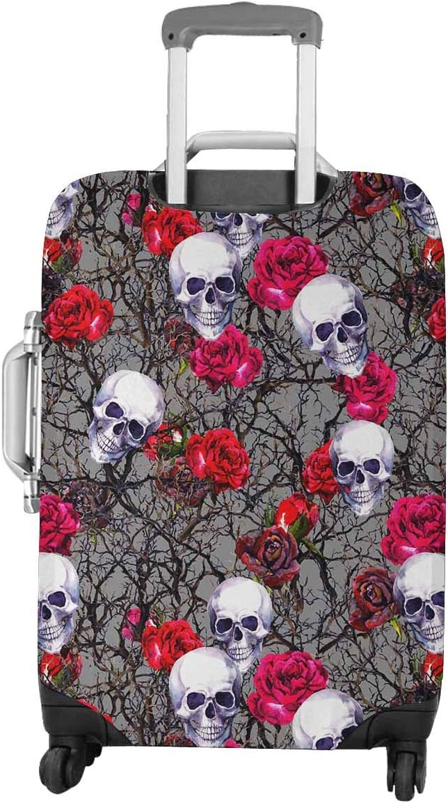 luggage with skull design