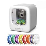 AOSEED 3D Printer for Kids, AI-Powered Fully Assembled 3D Printer with Up to 400mm/s Speed, Auto Leveling, 1500+ Models & 16+ Modules, Includes 8 PLA Filaments for Home and School Use, X-MAKER JOY AI+