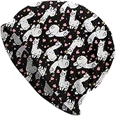 sunwarshile Alpaca Llama Beanie Hat Slouchy Knitted Chemo Thin Skull Cap for Women Men Running