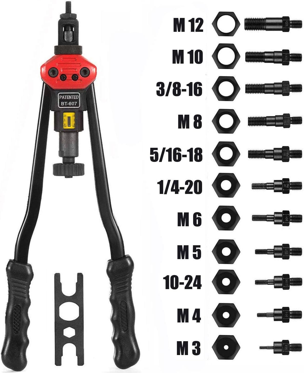 5/1618 3/816,832）And 120 PCS Rivets Nuts 1/420 zision tool 16″Hand
