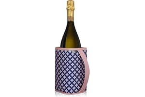 WK IEASON Standard Wine Cooler Sleeves Portable Champagne Insulator Sleeve Can Cooler Beer Cooler Cover- Keeps Wine & Champagne Chilled for Hours (Small Flowers)