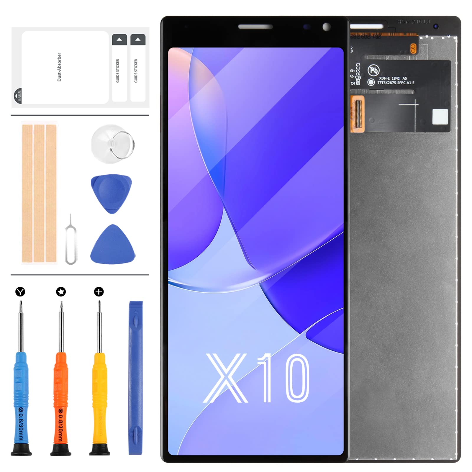 LADYSON Screen Replacement For Sony Xperia 10 X10 / Sony Xperia XA3 I3113, I4113, I4193, I3123 LCD Display Touch Screen Replacement Full Glass Digitizer Assembly Kits + Free Repair Tools