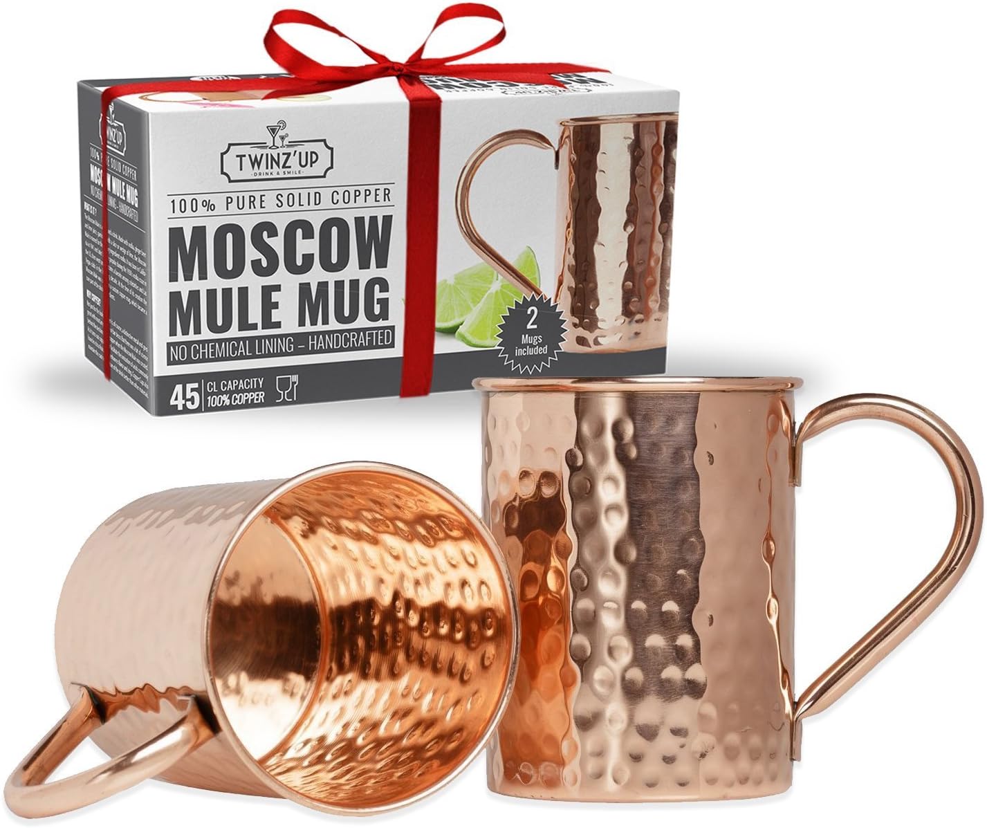 Solid Copper Moscow Mule Mug Twinz'Up Mug No Lining