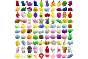 Anditoy 100 PCS Mochi Squishy Toys Kawaii Squishies Stress Relief Toys Pack for Kids Boys Girls Party Favors Birthday Gifts