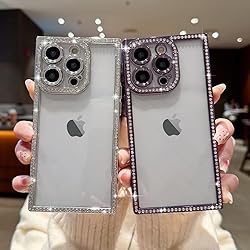 ROSEHUI Clear Glitter Phone Case for iPhone 15 Pro