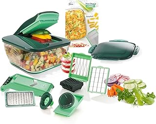 Genius Nicer Dicer Chef (15 Teile) | Obstschneider, Gemüseschneider, Zwiebelschneider, Zerkleinerer, Gemüsehobel, Mandoline