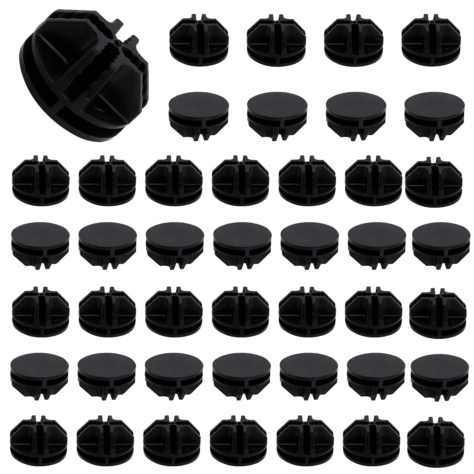 Photo 1 of Moicstiy 30Pcs Wire Cube Plastic Connectors Plastic Grid Cube Organizer Connector for Modular Closet Storage Organizer and Wire Shelving (Black)