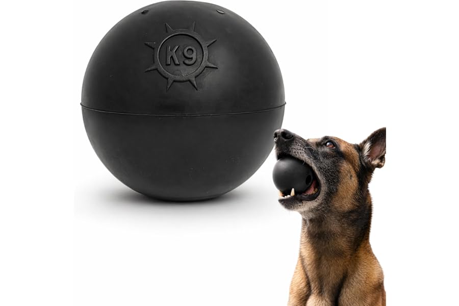 Monster K9 Scout Ball | Virtually Indestructible. Lifetime Guaranteed. | VULCRON™ Natural Rubber | Durable Dog Toy for Aggres