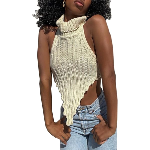 トップス louren turtleneck knit vest Women's Turtleneck Cable Knit Sweater Vest, Sleeveless