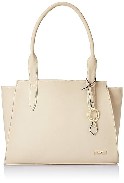 Cathy London Womens Handbag, Material- Synthethic Leather, Color- Beige