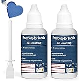 DINGSEN 2Pcs Fray Stop, Stop Fraying Fabric Sealer, Anti Fray for Fabric, Soft and Transparent, Suitable for Handicrafts, Clo