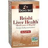 Bravo Tea Reishi Liver Health Herbal Tea Caffeine Free, 20 Tea Bags
