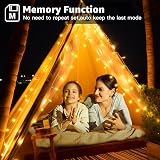 Ollny 200 LED Outdoor Christmas Tree Lights 20m Warm White Remote 8 Modes view 6