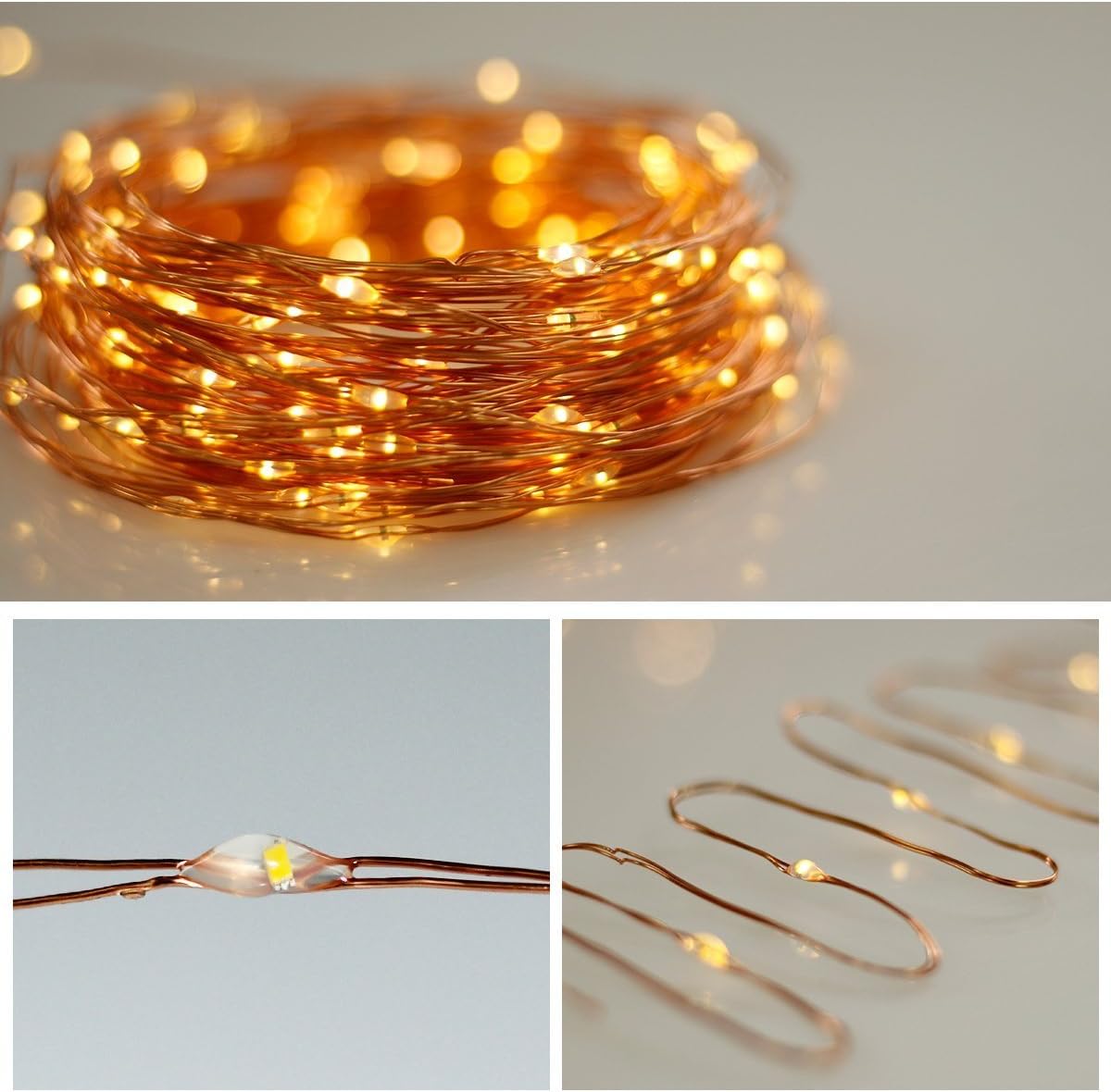 Tuokay Solar Garden Lights 22m 200 LED 8 Twinkling Modes Copper Wire Fairy Lights - Image 3