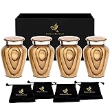 Metallic Wooden Print Small Urns for Human Ashes