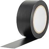ProTapes Pro 50 Premium Vinyl Safety Marking and Dance Floor Splicing Tape, 6 mils Thick, 36 yds Length x 2" Width, Black (Pack of 1)