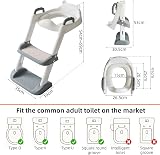 Glenmore Toddler Toilet Seat with Step Foldable Potty Training Grey White view 5